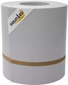 zaun|zu Sichtschutzstreifen Rille Maxi 26 m x 24 cm x 0,12 cm Lichtgrau
