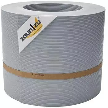 zaun|zu Sichtschutzstreifen Rille PP DSM 26 m x 19 cm x 0,1 cm Fenstergrau