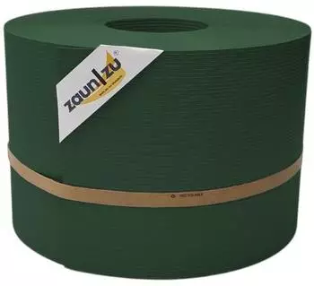 zaun|zu Sichtschutzstreifen Rille PP DSM 50 m x 19 cm x 0,1 cm Tannengr&uuml;n