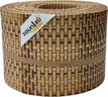 zaun|zu Sichtschutzstreifen Rattan 10 x Einzelstreifen 25,5 m x 19 cm x 0,2 cm Natur Stroh