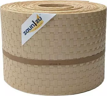zaun|zu Sichtschutzstreifen Rattan 10 x Einzelstreifen 25,5 m x 19 cm x 0,2 cm Beige