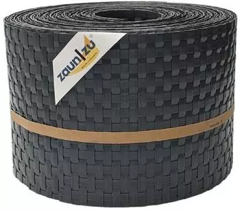 zaun|zu Sichtschutzstreifen Rattan 10 x Einzelstreifen 25,5 m x 19 cm x 0,2 cm Anthrazit
