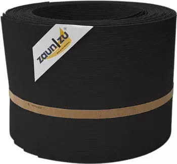 zaun|zu Sichtschutzstreifen Rille 10 x Einzelstreifen 25,5 m x 19 cm x 0,1 cm Tiefschwarz