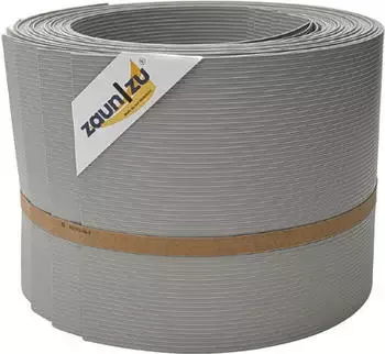 zaun|zu Sichtschutzstreifen Rille 10 x Einzelstreifen 25,5 m x 19 cm x 0,1 cm Steingrau