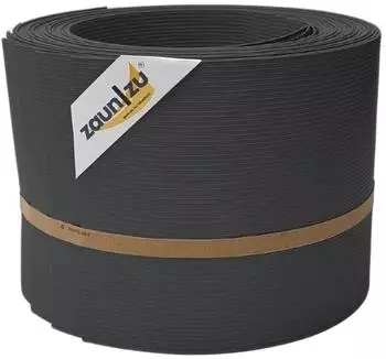 zaun|zu Sichtschutzstreifen Rille 10 x Einzelstreifen 25,5 m x 19 cm x 0,1 cm Anthrazit