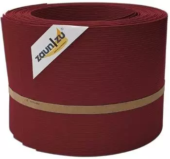 zaun|zu Sichtschutzstreifen Rille 10 x Einzelstreifen 25,5 m x 19 cm x 0,1 cm Bordeauxrot