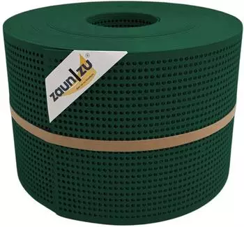 zaun|zu Sichtschutzstreifen Rille Gelocht 30% PP 2,55 m x 19 cm x 0,1 cm Gr&uuml;n