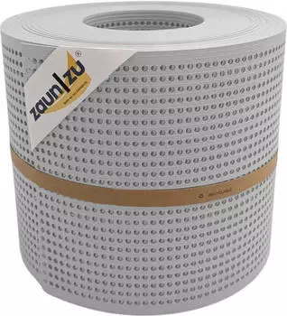 zaun|zu Sichtschutzstreifen Rille Gelocht 30% PP 26 m x 19 cm x 0,1 cm Lichtgrau