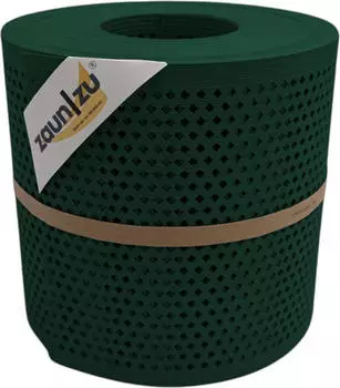 zaun|zu Sichtschutzstreifen Rille Quadrat Diamant 26 m x 19 cm x 0,1 cm Gr&uuml;n