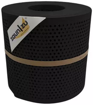 zaun|zu Sichtschutzstreifen Rille Quadrat Diamant 26 m x 19 cm x 0,1 cm Tiefschwarz