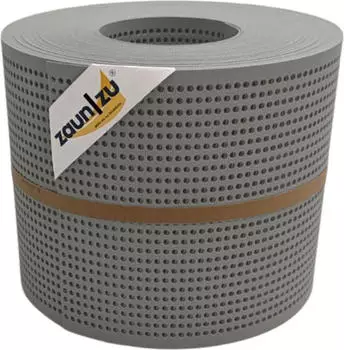 zaun|zu Sichtschutzstreifen Premium Gelocht 26 m x 19 cm x 0,1 cm Steingrau