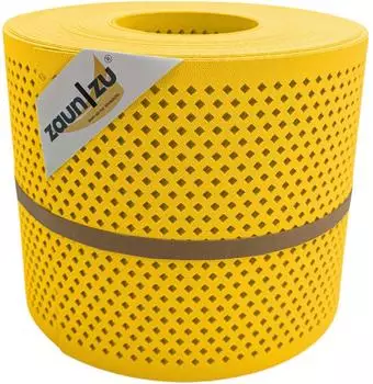 zaun|zu Sichtschutzstreifen Premium Gelocht Diamant 26 m x 19 cm x 0,1 cm Gelb