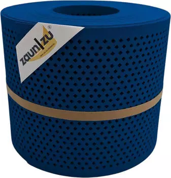 zaun|zu Sichtschutzstreifen Premium Gelocht Diamant 26 m x 19 cm x 0,1 cm Enzianblau