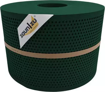 zaun|zu Sichtschutzstreifen Rille Gelocht Quadrat 50 m x 19 cm x 0,1 cm Grün