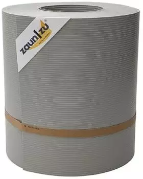 zaun|zu Sichtschutzstreifen Rille Maxi 26 m x 24 cm x 0,12 cm Steingrau