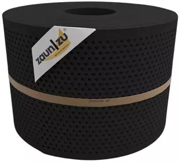 zaun|zu Sichtschutzstreifen Rille Quadrat Diamant 50 m x 19 cm x 0,1 cm Tiefschwarz