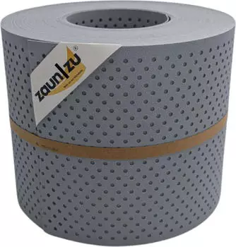 zaun|zu Sichtschutzstreifen Premium Gelocht 15% 26 m x 19 cm x 0,1 cm Fenstergrau