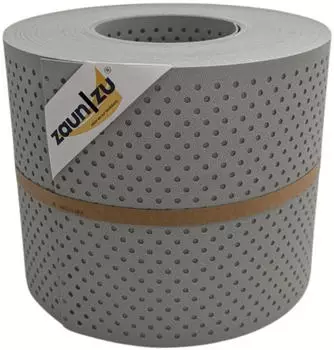 zaun|zu Sichtschutzstreifen Premium Gelocht 15% 26 m x 19 cm x 0,1 cm Steingrau
