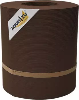 zaun|zu Sichtschutzstreifen Rille Maxi 26 m x 24 cm x 0,12 cm Braun