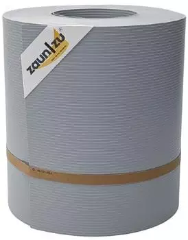 zaun|zu Sichtschutzstreifen Rille Maxi 26 m x 24 cm x 0,12 cm Fenstergrau