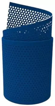 zaun|zu Sichtschutzstreifen Premium Gelocht 20% 2,55 m x 19 cm x 0,1 cm Enzianblau