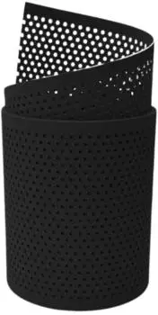 zaun|zu Sichtschutzstreifen Premium Gelocht 20% 2,55 m x 19 cm x 0,1 cm Tiefschwarz