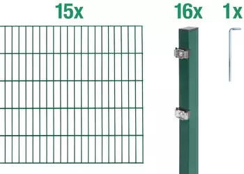 Alberts Doppelstabmattenset 6/5/6 160 x 3000 cm gr&uuml;n
