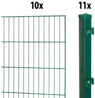 GARDEN N MORE Einstabmattenzaun "Standard" 10 Elemente f&uuml;r 20 m, LxH: 200 x...