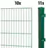 GARDEN 'N' MORE Einstabmattenzaun Standard 20 m x 175 cm Set (10 Zaunelemente + 11 Pfosten) grün (21450141)