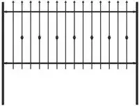 vidaXL Spie&szlig;zaun ASTEN 200 x 150 cm Pulverbeschichteter Stahl Schwarz