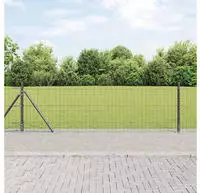 vidaXL Euro-Zaun mit Betonsockel 10 x 0,6 m PVC-beschichteter Stahl