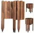 Aquagart Holz Rollzaun Beeteinfassung dunkelbraun 40x200cm