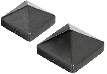 Alberts Pfostenkappe f&uuml;r Holzpfosten, hohe Form, Aluminiumguss, anthrazit-metallic, 70x70mm, 5er Set (839918)