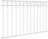 vidaXL Zaunelement ASSEN Weiß 170x100cm Stahl (42003927)