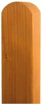 BM Massivholz Zaunpfosten Fichte vierkant Kopf gerundet 9x9x100cm kirschbaum