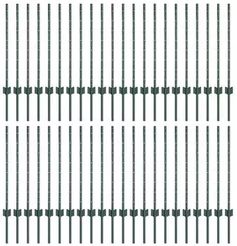 vidaXL Eingebetteter Zaunpfosten 44 Stk. Gr&uuml;n 120 cm (3335917)
