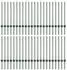 vidaXL Eingebetteter Zaunpfosten 44 Stk. Grün 120 cm (3335917)