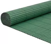 vidaXL Gartenzaun Doppelseitig Gr&uuml;n 1,8x5 m PVC