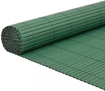 vidaXL Gartenzaun Doppelseitig Gr&uuml;n 1,8x5 m PVC (42002624)