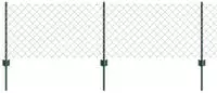 vidaXL Kettenzaun mit Pfosten 25 x 0,6 m (B x H)