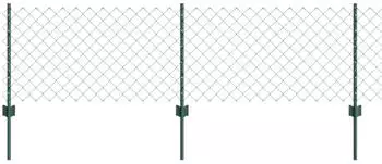 vidaXL Kettenzaun mit Pfosten 25 x 0,6 m (3336250)