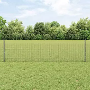 vidaXL Schwei&szlig;drahtzaun mit Pfosten 25 x 0,5 m (3336586)