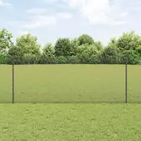 vidaXL Schwei&szlig;drahtzaun mit Pfosten 25 x 1 m (B x H)