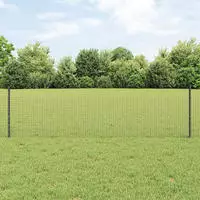 vidaXL Schwei&szlig;drahtzaun mit Pfosten 50 x 0,5 m (B x H)