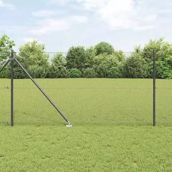 vidaXL Schwei&szlig;drahtzaun mit Spikes 10 x 1 m (3352165)