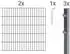 Alberts Doppelstabmatten-Set B: 4 m H: 120 cm anthrazit