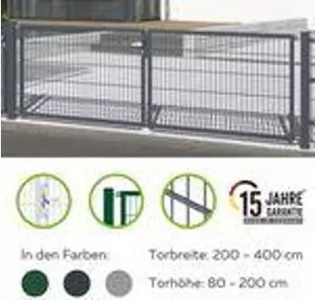 Alberts Flexo 400 x 160 cm inkl. Pfosten 8 x 8 cm anthrazit