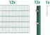 Alberts Doppelstabmatten-Set 6/5/6 2400x80 cm grün