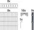 Alberts Doppelstabmatten-Set Eleganz 200 x 120 cm, 16 m, anthrazit