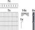 Alberts Doppelstabmatten-Set Eleganz 200 x 140 cm, 14 m, anthrazit